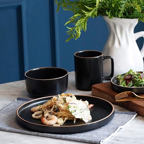 Miniatura 5 de ZEN Bol de porcelana bidireccional 5.1 in Set 2p (negro)