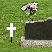 Vista 7 de Ragyzity Estaca de cruz solar para jardín, luces para exteriores, cruz solar para cementerio, estaca de luces cruzadas alimentadas por energía