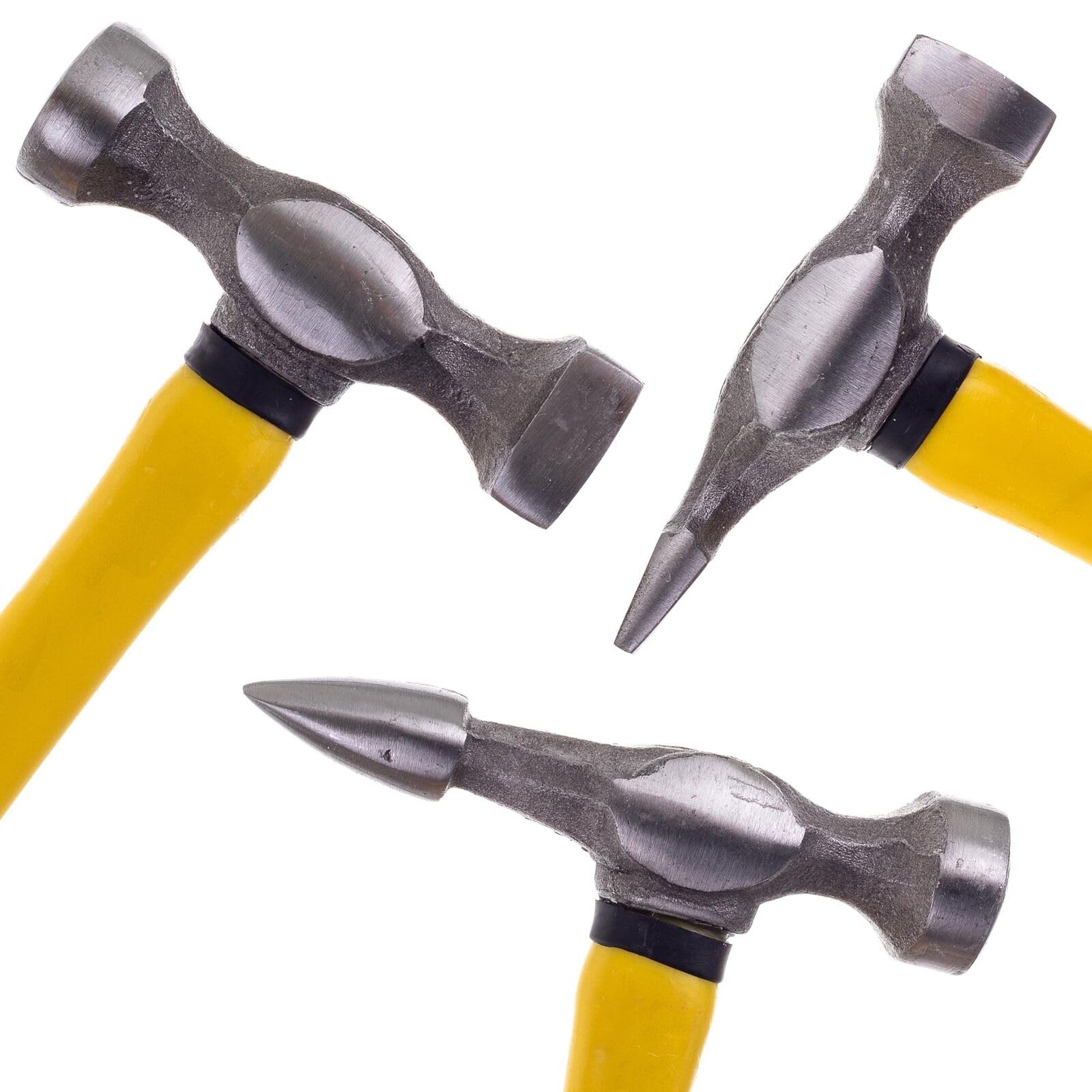 JUEGO DE MARTILLOS DE CHAPISTA Y TASES DE CHAPISTA (TASES GOLPEO) PARA TALLER CHAPISTAS CON MANGO DE FIBRA DE VIDRIO, 7 PIEZAS | Kit reparacion carroceria coche