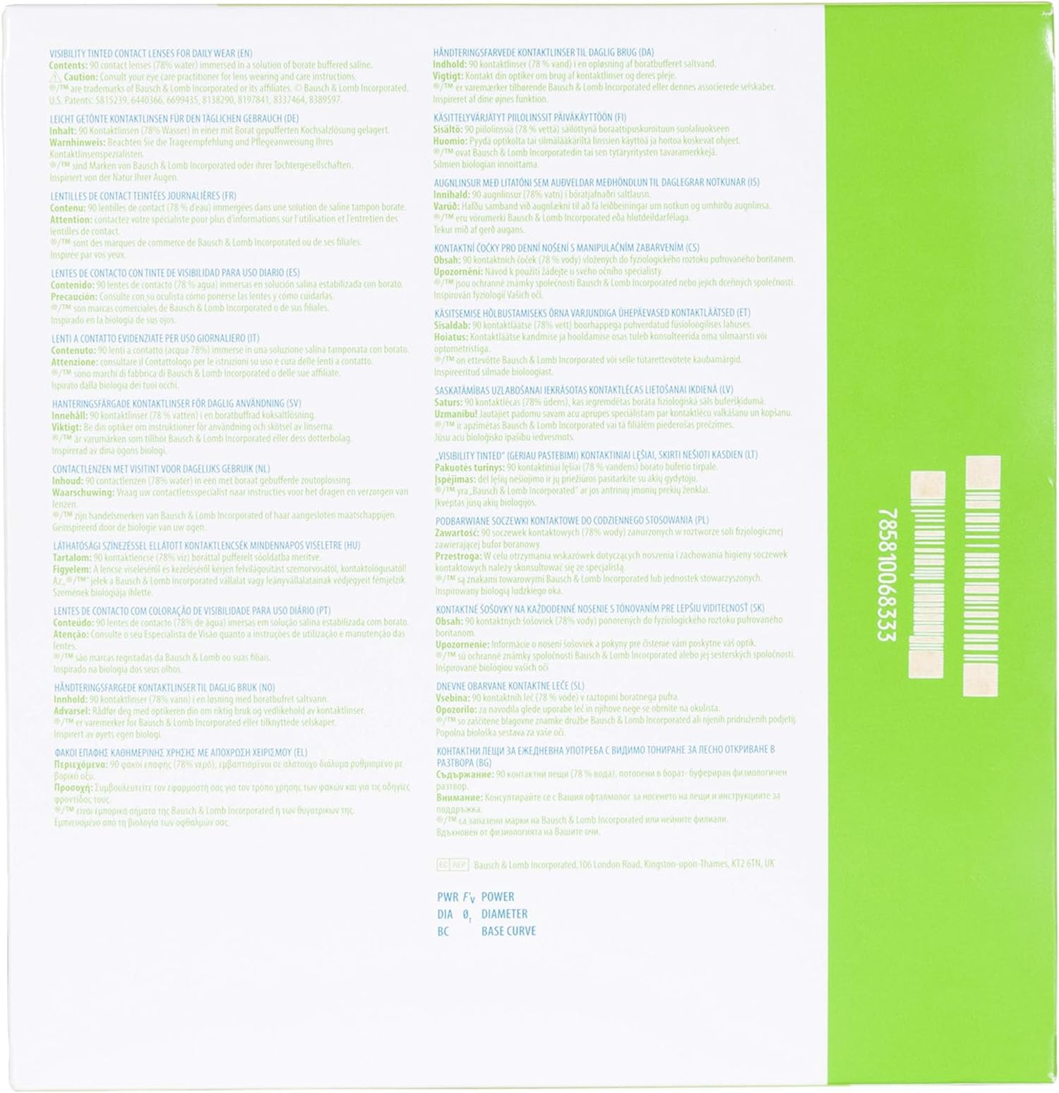 Biotrue ONEday Lenti a Contatto Giornaliere Correttive, 90 Lenti, BC 8.6 mm, DIA 14.2 mm, -8.0 Diopt