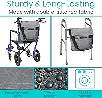 Vista 5 de Vive Bolsa de Accesorios para Silla de Ruedas XL - Impermeable, Resistente a los Arañazos, Doble Costura, Lavable a Máquina para Adultos, Personas