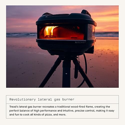 Miniatura 3 de Gozney Tread - Horno de pizza portátil, color negro hueso, hace pizzas de 12 pulgadas, revolucionario quemador de gas lateral, calentamiento rápido,