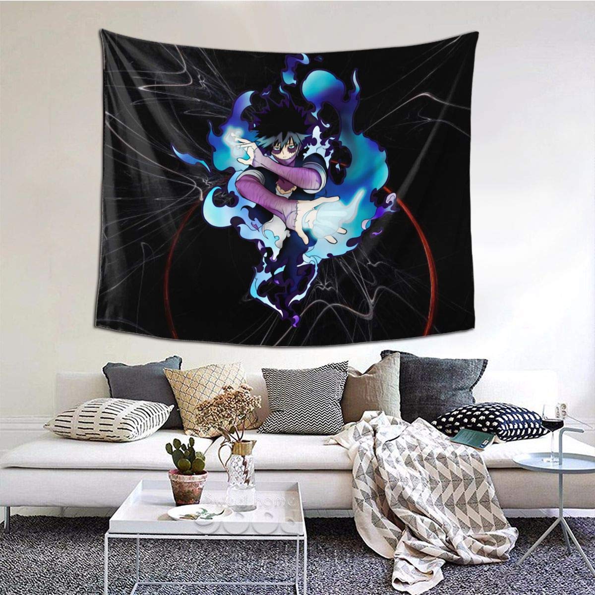 NOT My Hero Academia Wildfire Villain Dabi Square Tapestry 60x51 Inch Wall Hanging Tapestries Wall Blanket