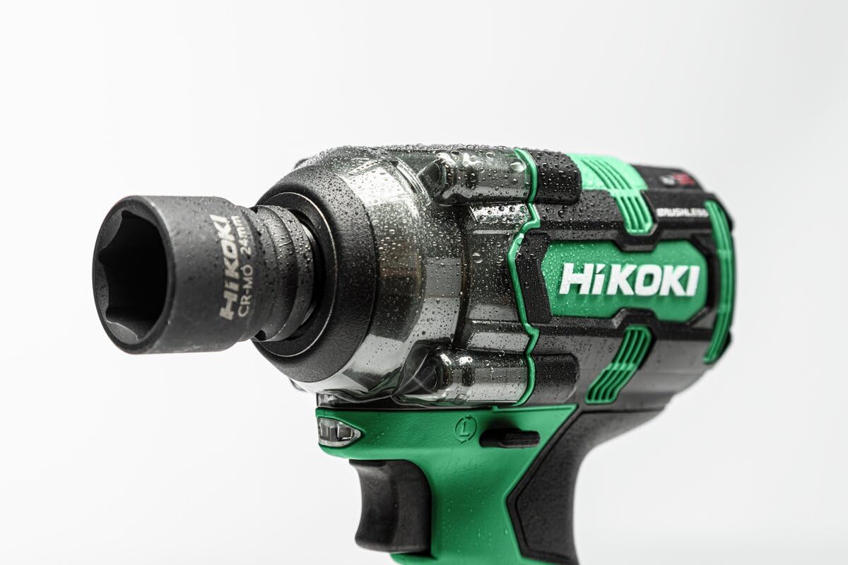 Hikoki Wkrętarka impulsowa 18 V, 345 Nm, bezszczotkowa, przyłącze ramowe 1/2 IP56, tylko korpus, walizka do układania w stosy.