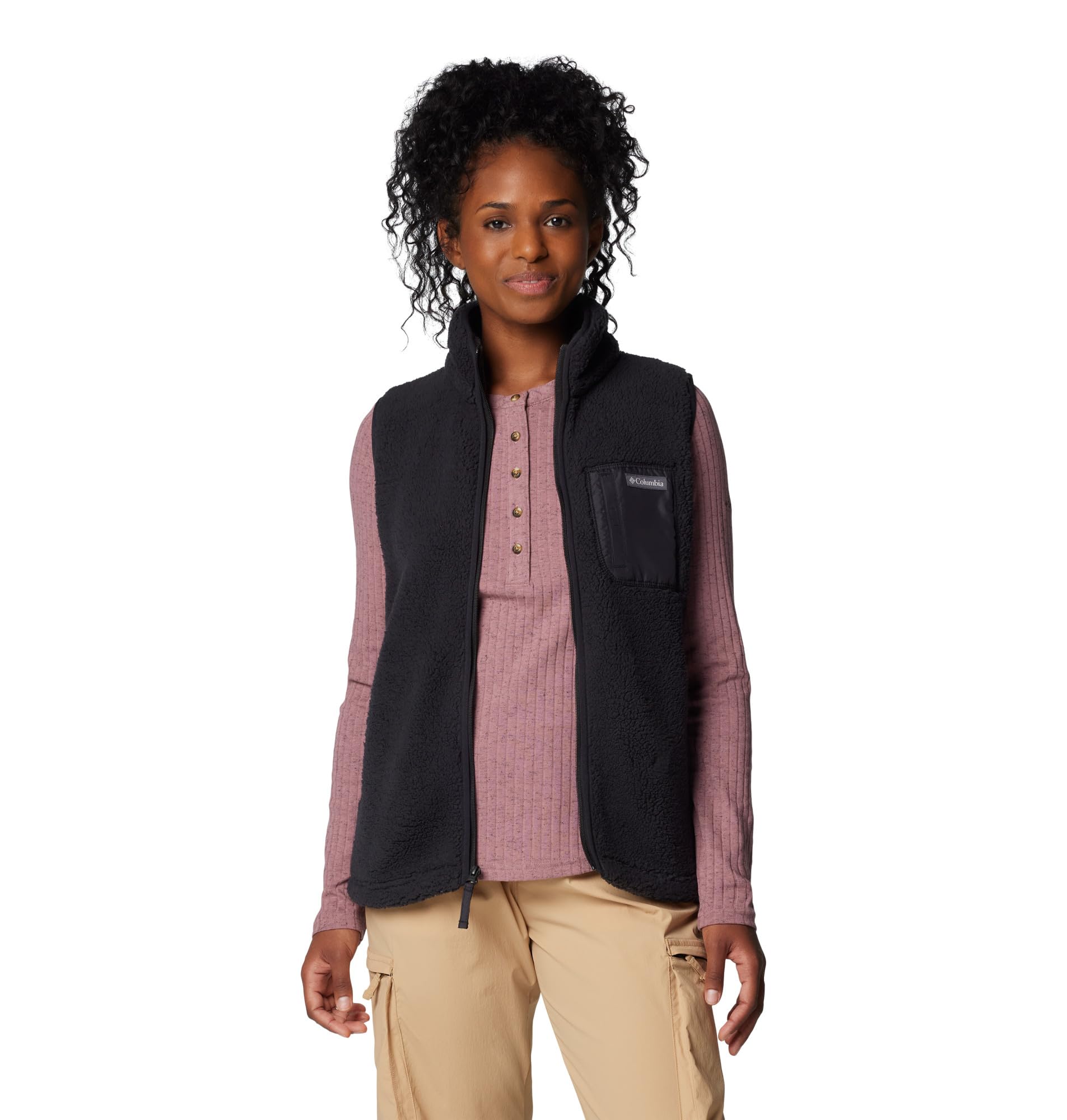 Columbia Women's West Bend Vest 2, Fleece Gilet Vest, Black, Medium