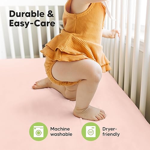 Miniatura 7 de KeaBabies Paquete de 2 sábanas para cuna de bebé para niño y niña, 52x28 viscosa derivada de bambú, sábana para cama de niño pequeño, neutra, funda