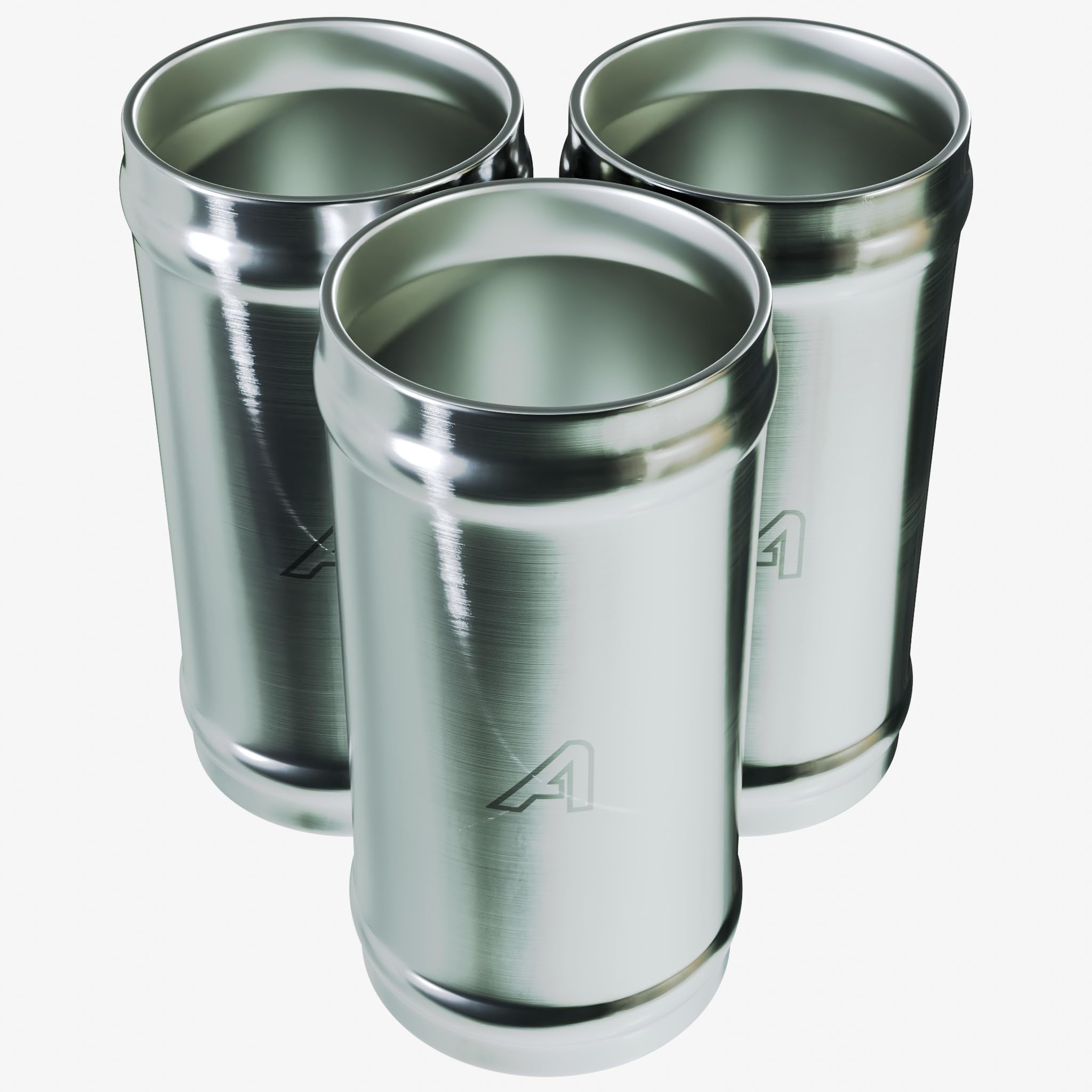 3 Pack - 70mm (2.75 Inch) Aluminium Metal Hose Pipe Connector for Garden Hoses, Water Pipes, Straight Barbed Joiner - 100mm (4 Inch) Long