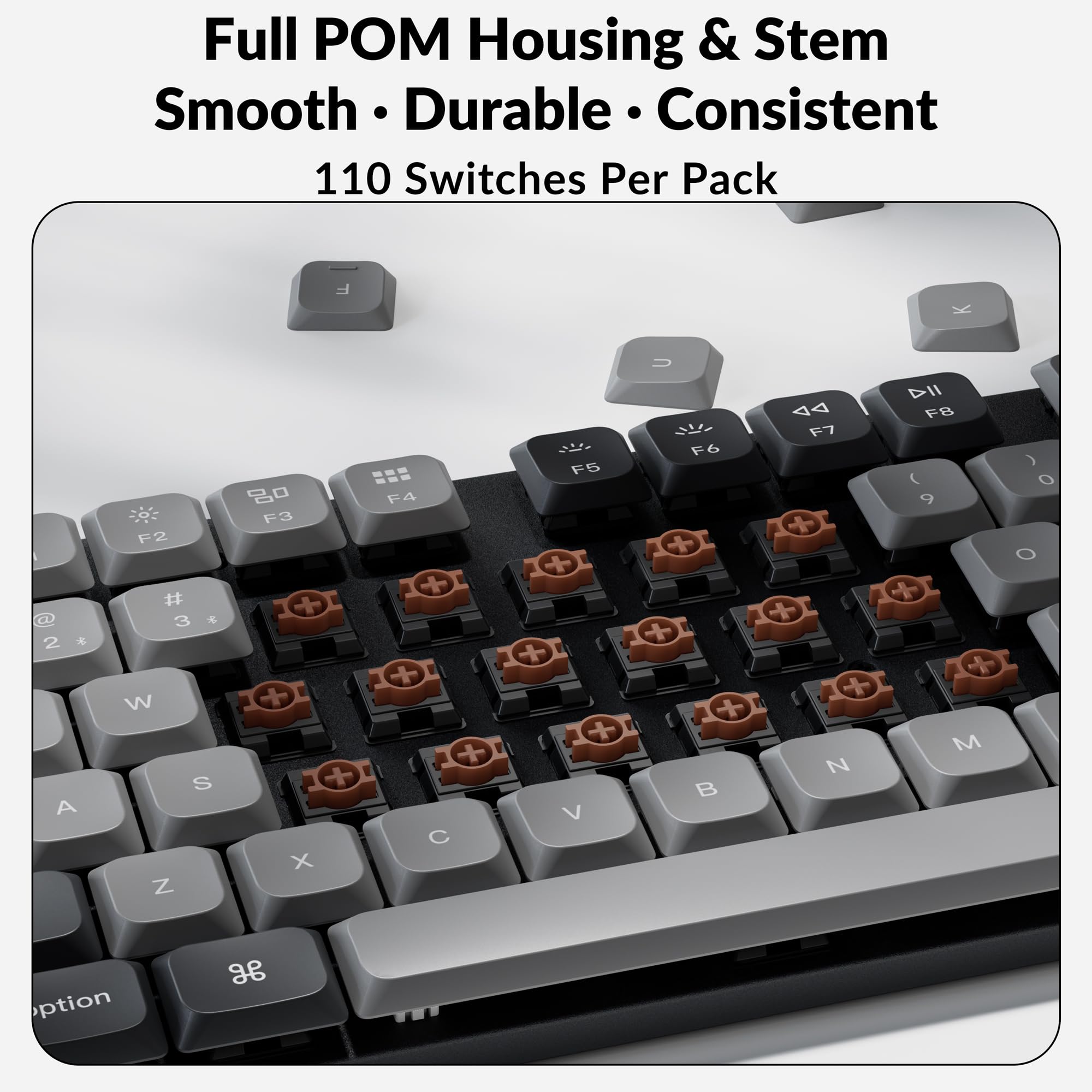 Keychron Milk POM ロープロファイルスイッチ　バナナ軸 Amazon.co.jp: Keychron Milk POM ロープロファイルバナナスイッチ 110