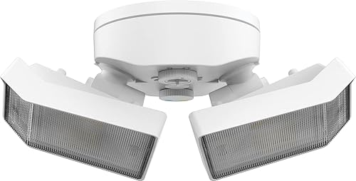 Miniatura 6 de Lithonia Lighting HGX LED 2SH ALO SWW2 120 PE WH M2 HomeGuard - Reflector LED de seguridad para exteriores, salida de luz ajustable, CCT conmutable,