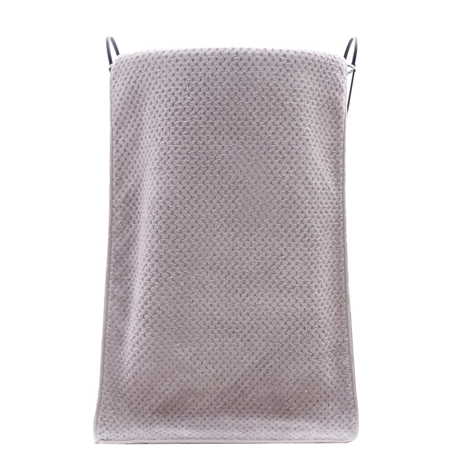 Keenso Soft Velvet Bath Towel Portable and Super Absorbent 30x30 Cm Ideal for Camping or Yoga Pink Grey