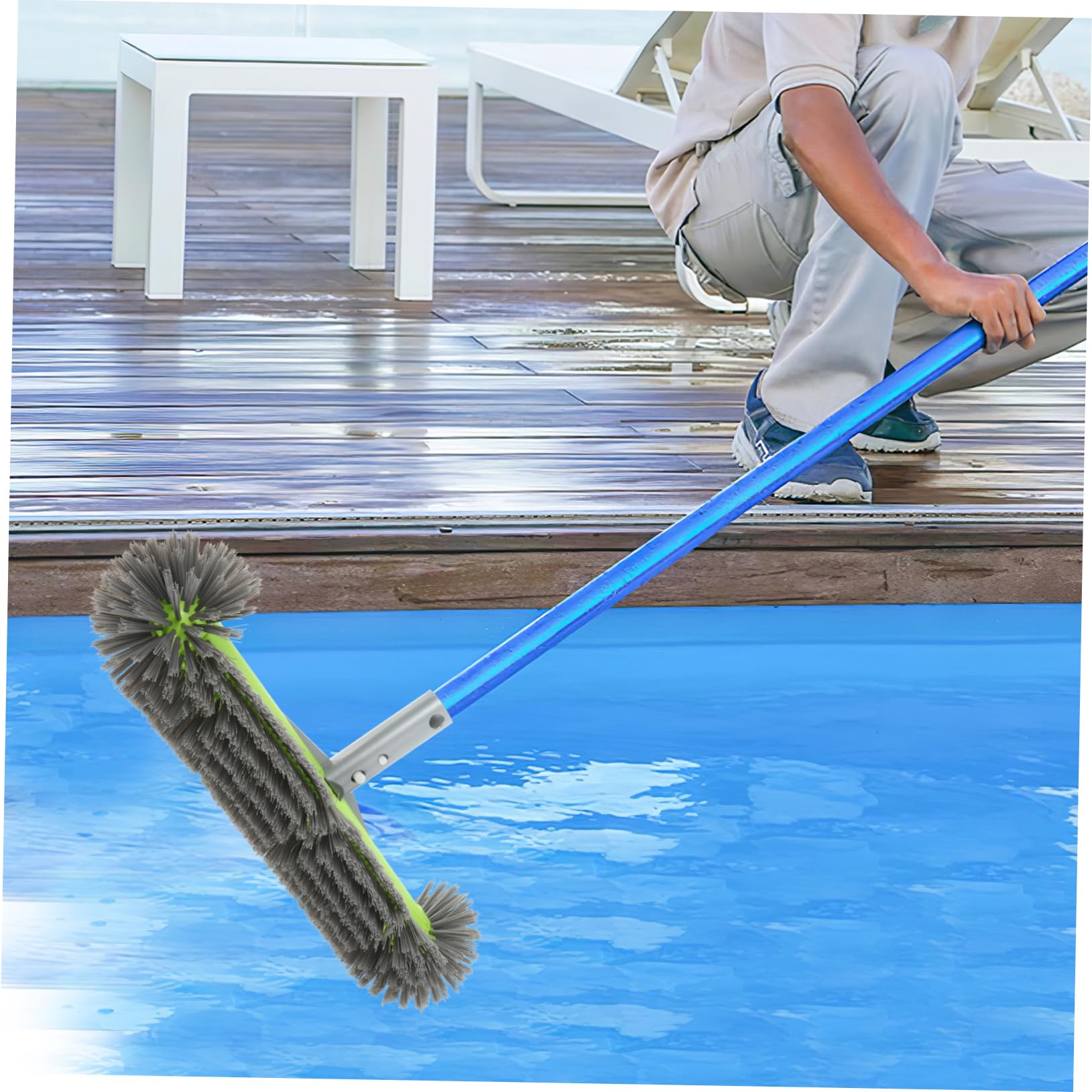 Brosse Pratique pour Piscine en Aluminium et Plastique Poils Denses Nettoyage des Piscines et Brosses de Nettoyage de Efficaces