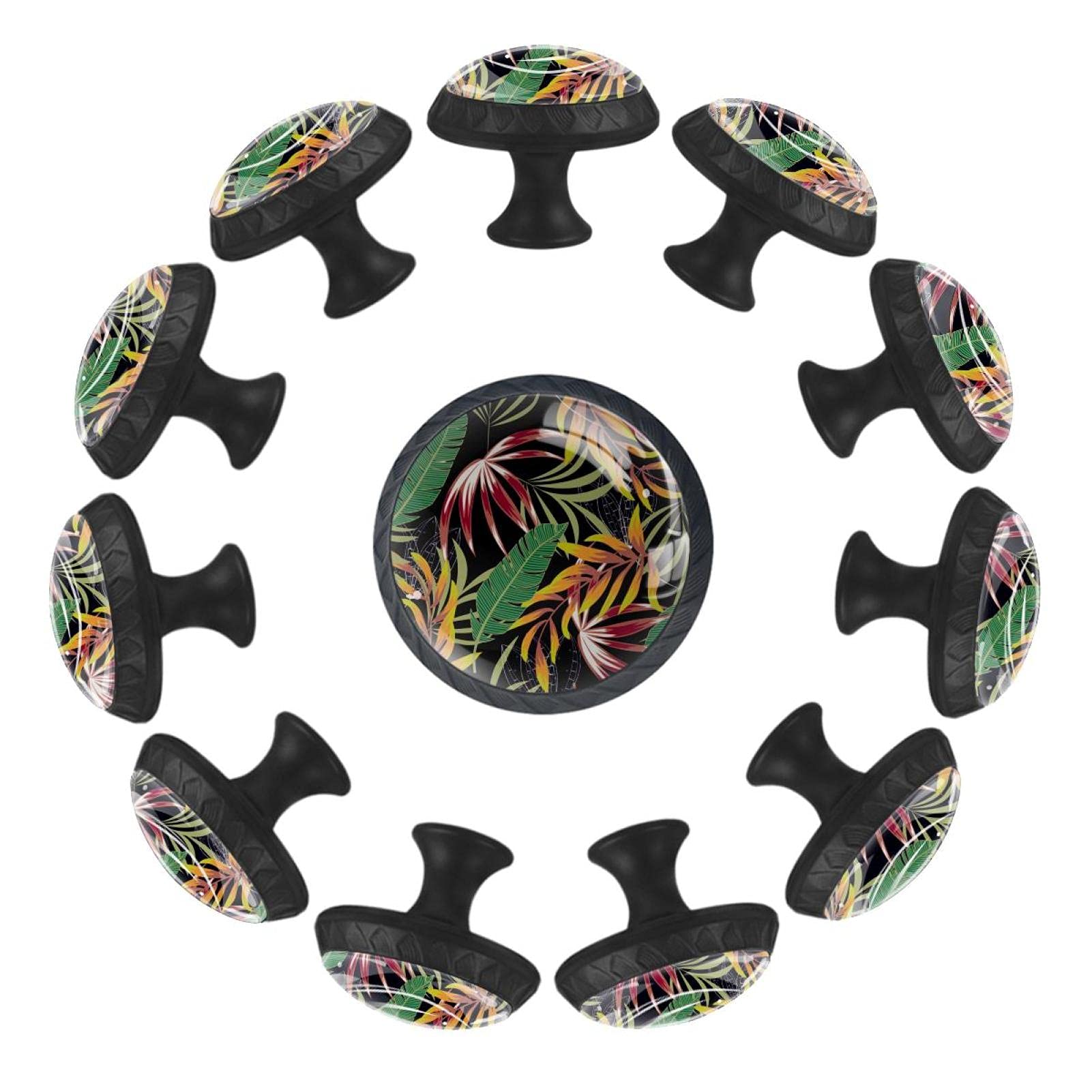 Boutons de tiroir feuilles tropicales 35mm pour personnaliser la crèche