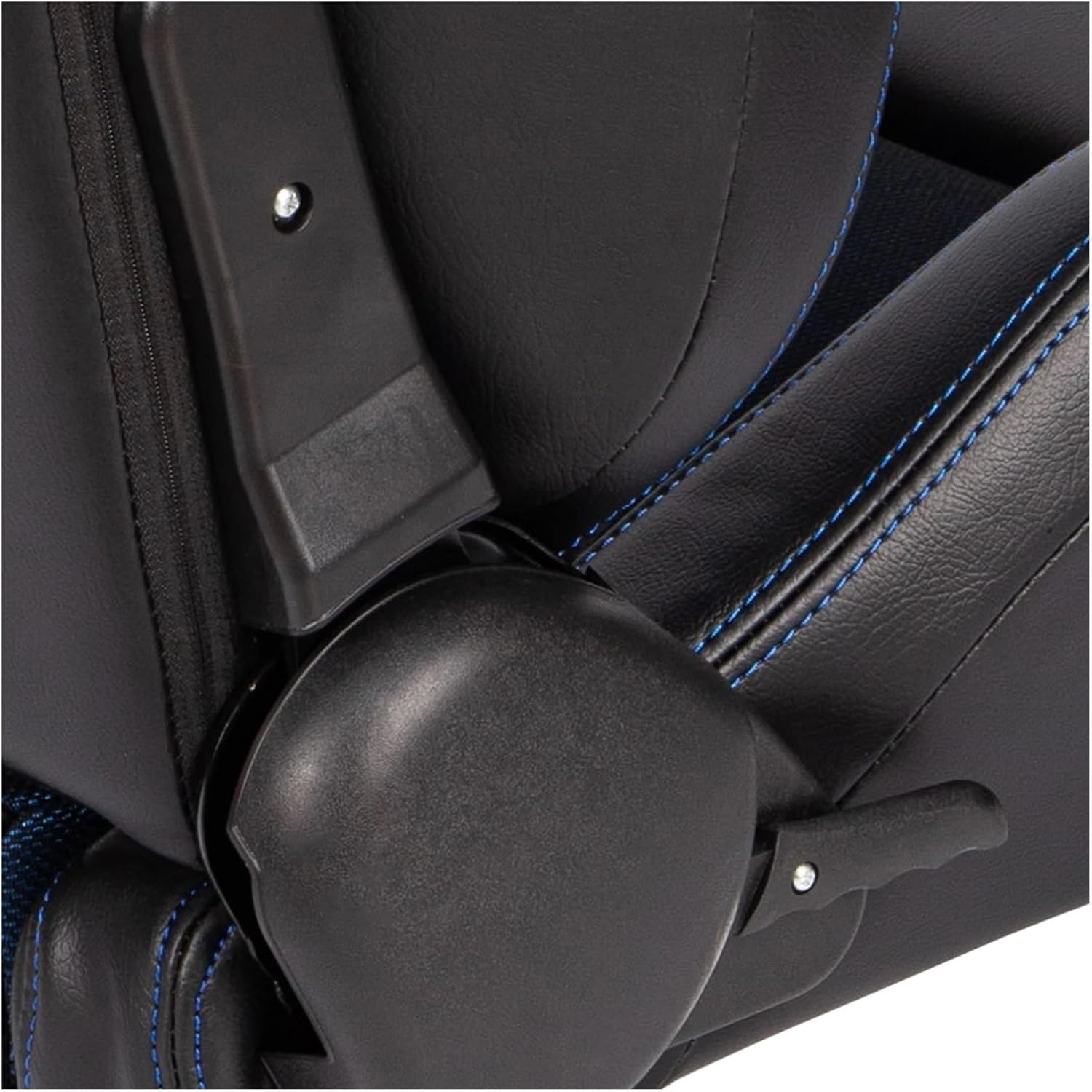 1 Pair Adjust Leather Blue Breathable Mesh Fabric Sport Bucket Racing Car Seats