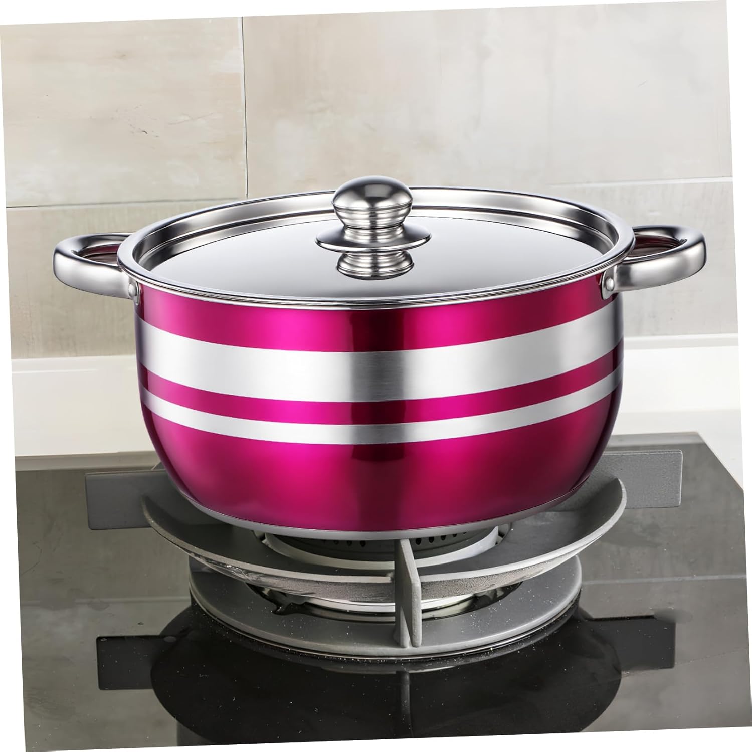 4pcs Stainless Steel Pot Set with Bottom Induction Compatible Stock Pots for Pasta Soup Cooking Kitchen Cookware for Home and Restaurant