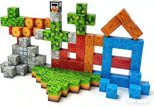 119PCS 0.8in Mini Magnetic Building Blocks for Kids