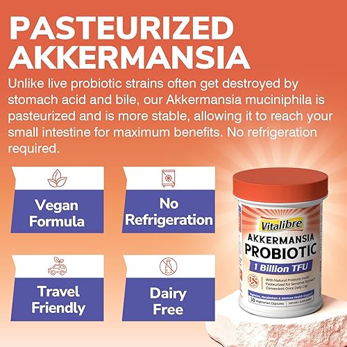 Miniatura 6 de Probióticos para mujeres 100 mil millones de UFC, 15 cepas, 30 cápsulas y probiótico Akkermansia Muciniphila 1 mil millones de TFU, 30 cápsulas