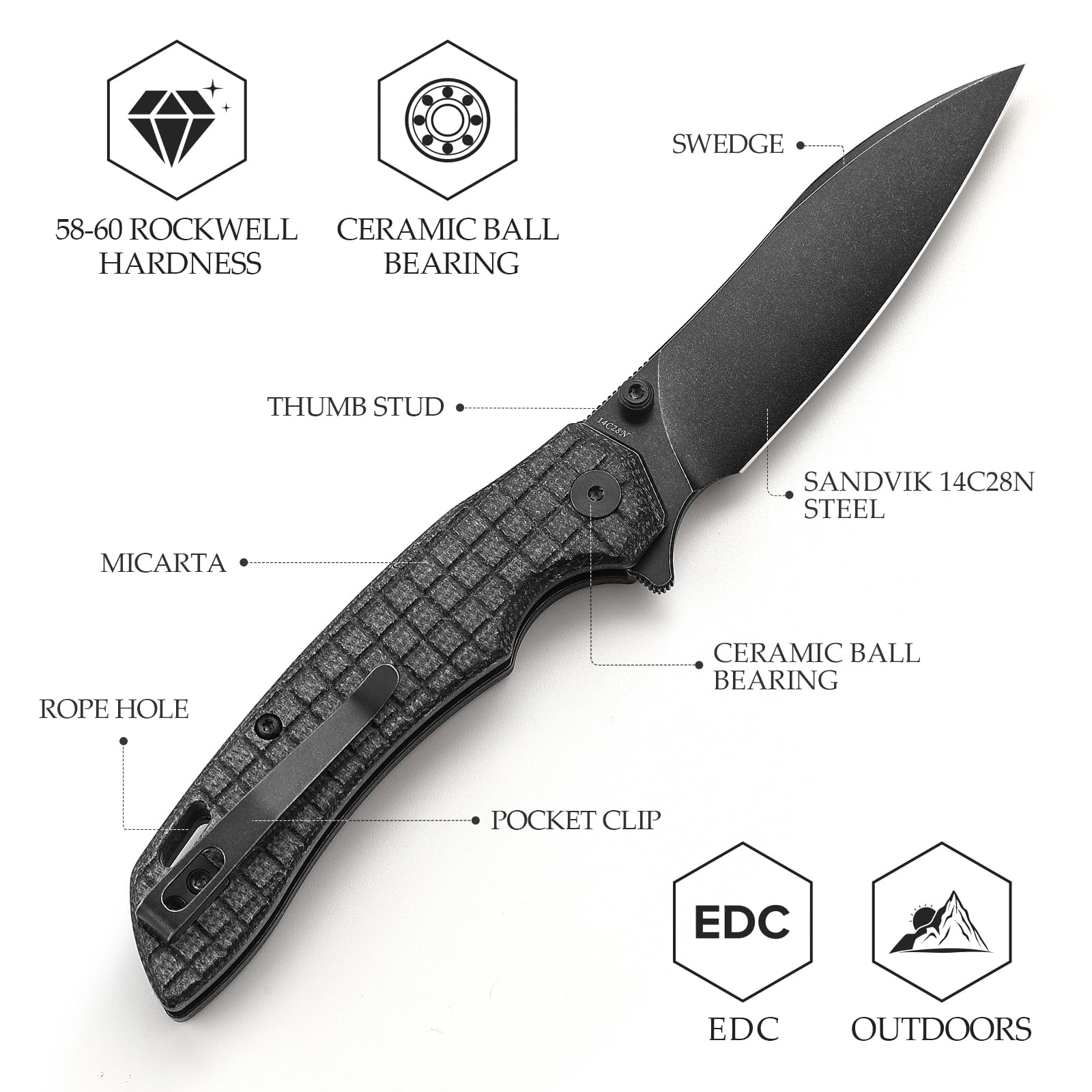 SPYDERCO BODACIOUS BLK/SLV S30V