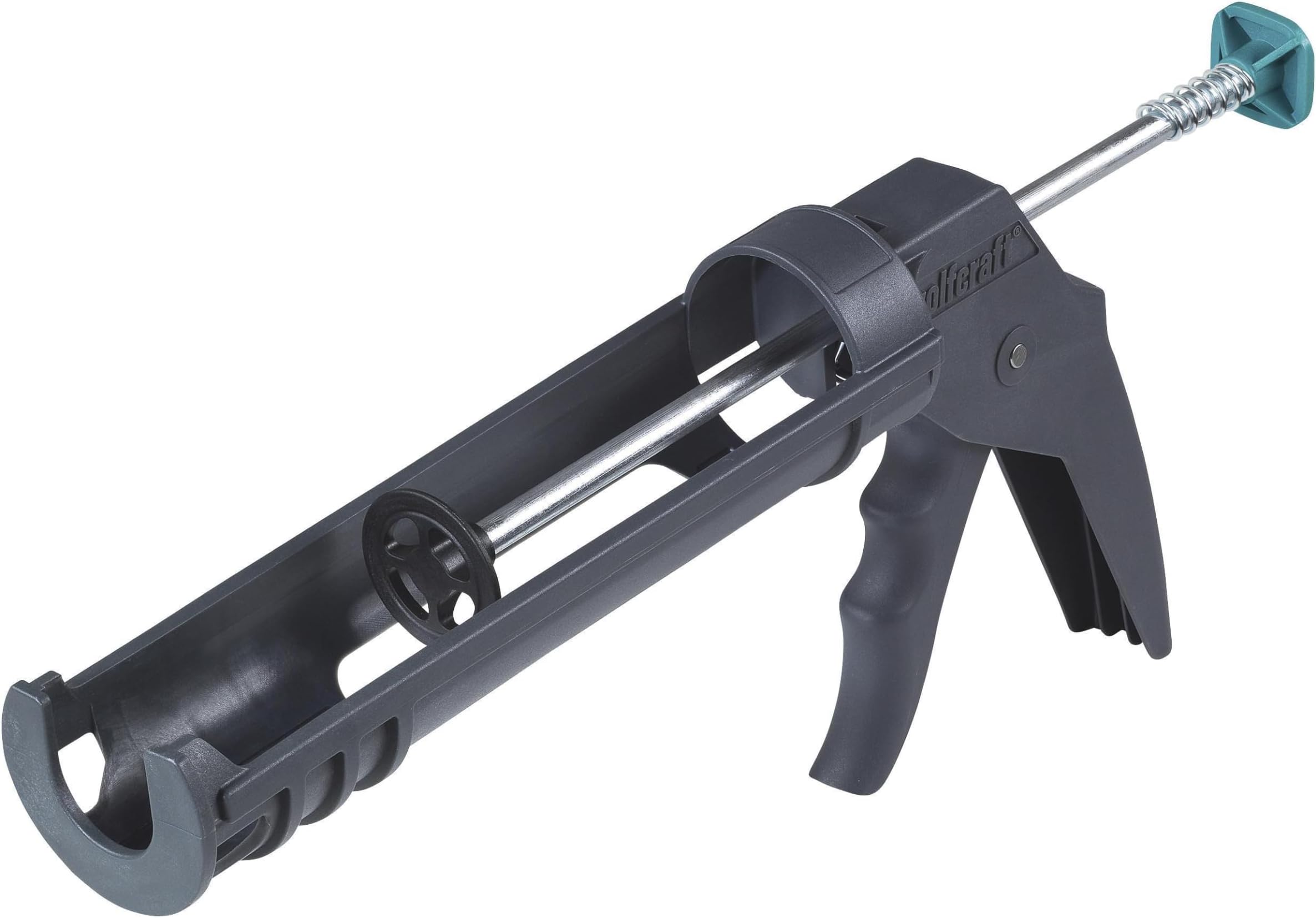wolfcraft MG 100 Caulking Gun I 4351000 I Standard Press for Hobby and Household use - 130 kg of Pushing Pressure for Easy Silicone and Acrylic Application
