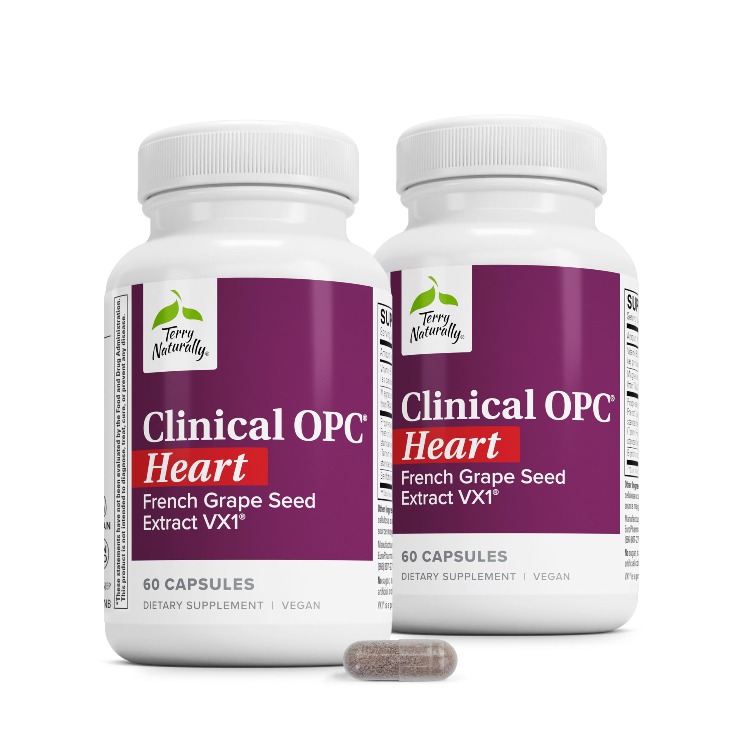Terry Naturally Clinical OPC Heart - Artery Health & Circulation - 60 Count 60 Count (Pack of 2)