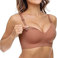 Momcozy YN21 Seamless Wireless Nursing Bra - Ultra Soft Maternity Bralette for Breastfeeding & Pregnancy