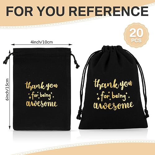Miniatura 3 de Fumete 20 bolsas de regalo con cordón para empleados, compañeros de trabajo, colegas, bolsas de agradecimiento por ser impresionantes, bolsas de