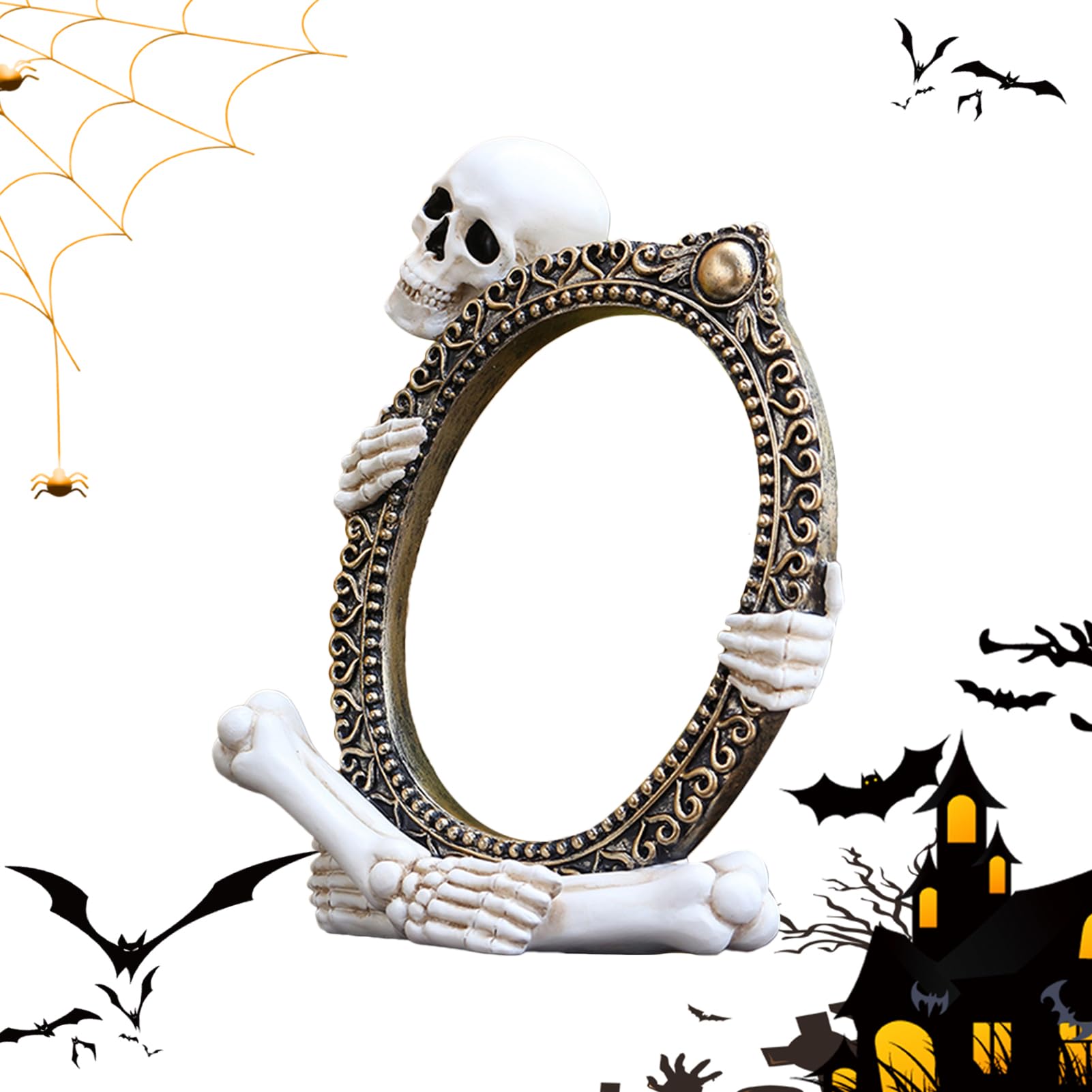 Figurines squelette d'Halloween : deco vitrine et sculpture de table basse