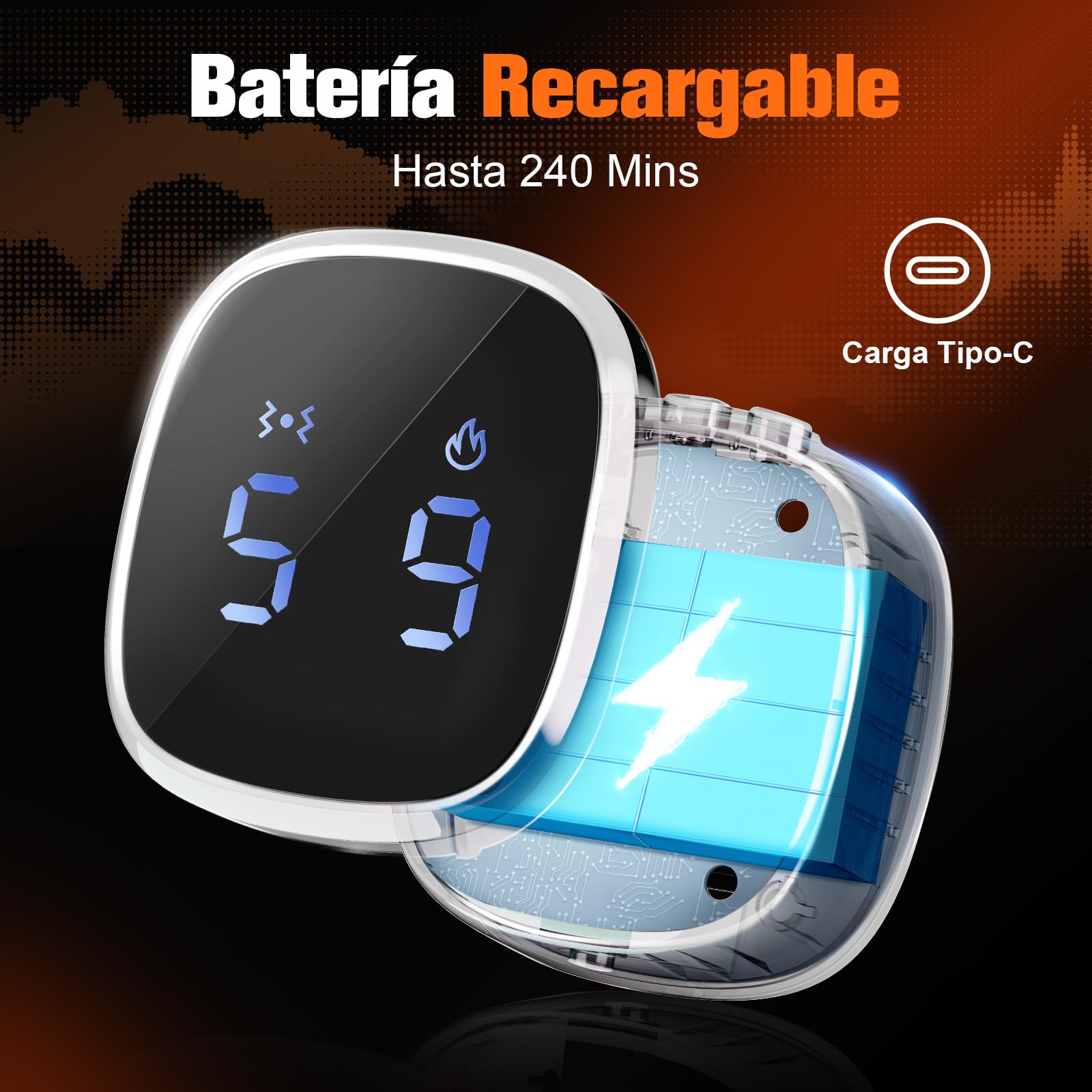 Comfytemp Almohadilla Térmica Inalámbrica para Rodilla, Masajeador 3D de Rodillas, Manta Eléctrica Portátil con 9 Calor 5 Vibración 3 Intensidad con Control APP, san Valentin Regalo