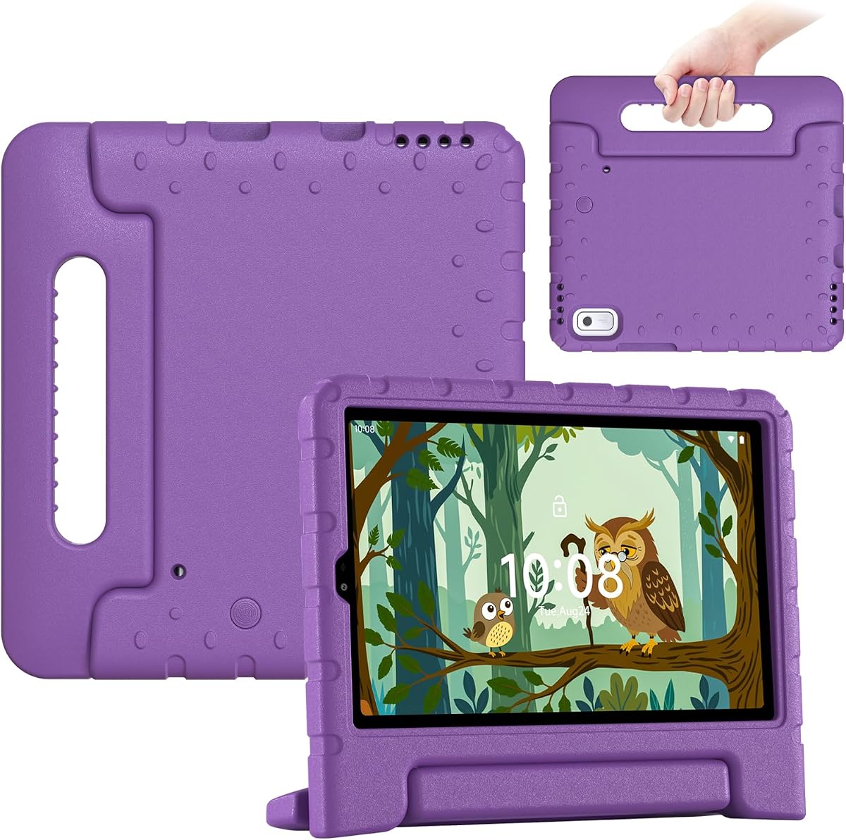 Kids Case for Lenovo Tab M9 2023, Shockproof EVA Foam,Handle Stand(Purple) | Kid‑friendly material,Lightweight & shockproof cover，Compatible with Lenovo Tab M9 2023 9 Inch (TB310FU / TB310XU)