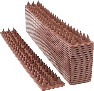 20 Pack 20 Ft Bird Spikes Defender Cats Scare Spikes, Critters Anti-Climbing Protect Fence Walls, Railing, Walls and Roof