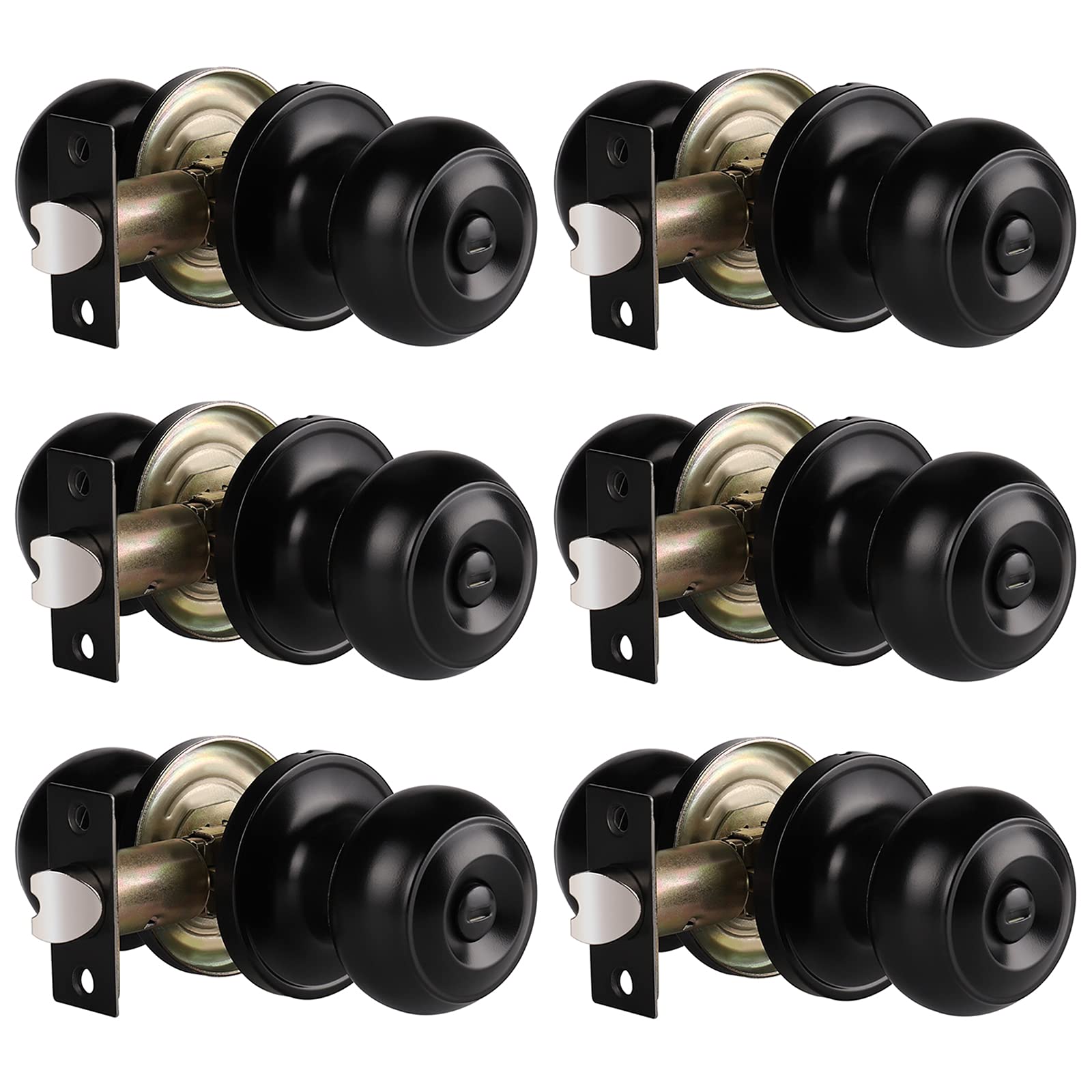 Gobrico Satin Nickel Door Knobs - Privacy Locksets -11