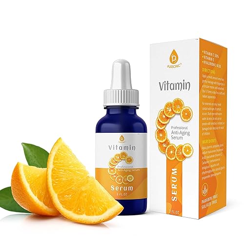 Pursonic Juego de 3 sueros antienvejecimiento para cara ácido hialurónico suero de retinol y suero de vitamina C perfectos para suavizar arrugas