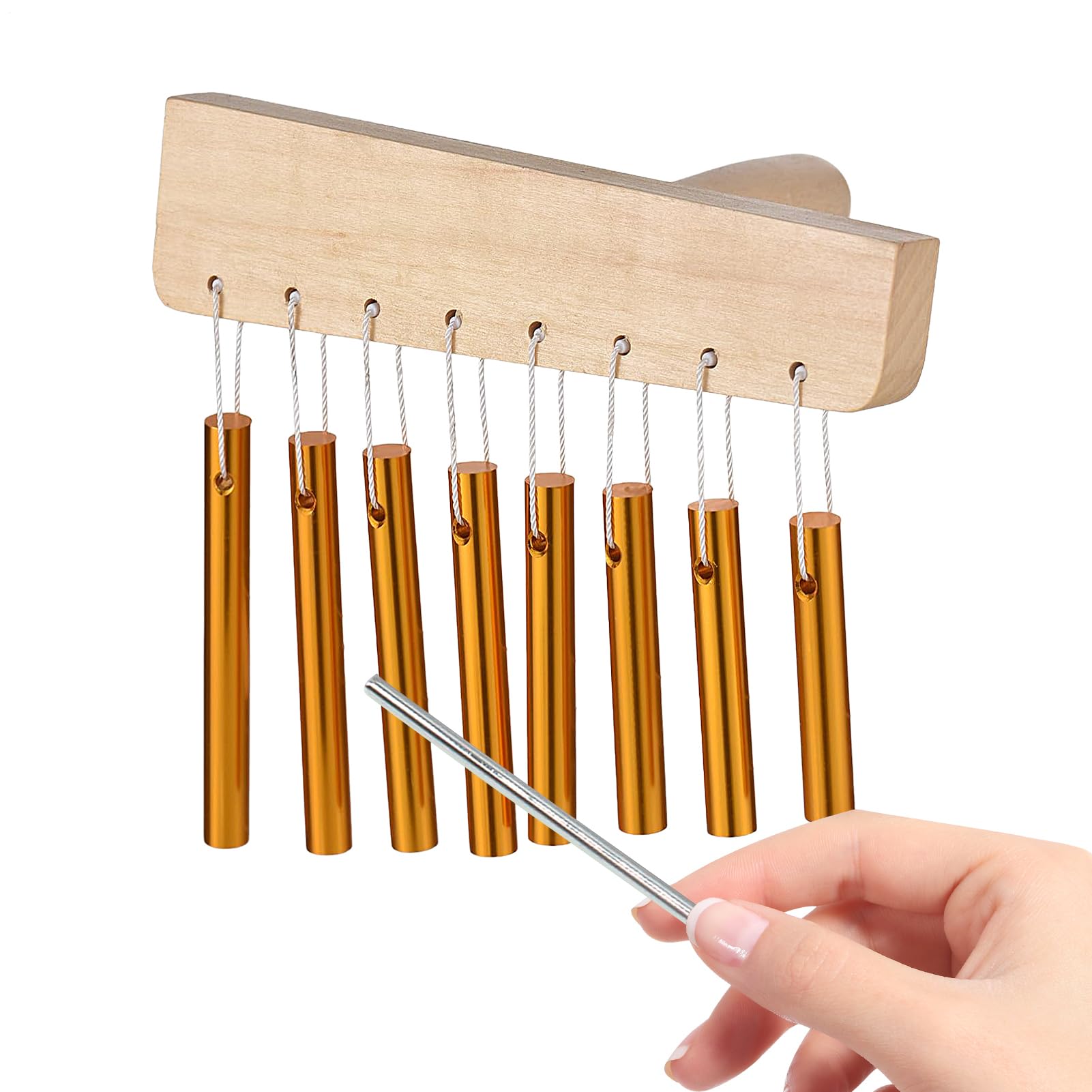 CHIME DI MEDITAZIONE, CHIMES MANI, Campane di in tubo di alluminio, Strumenti di guarigione del suono, arredamento musicale, strumenti a percussione a mano per la decorazione in classe