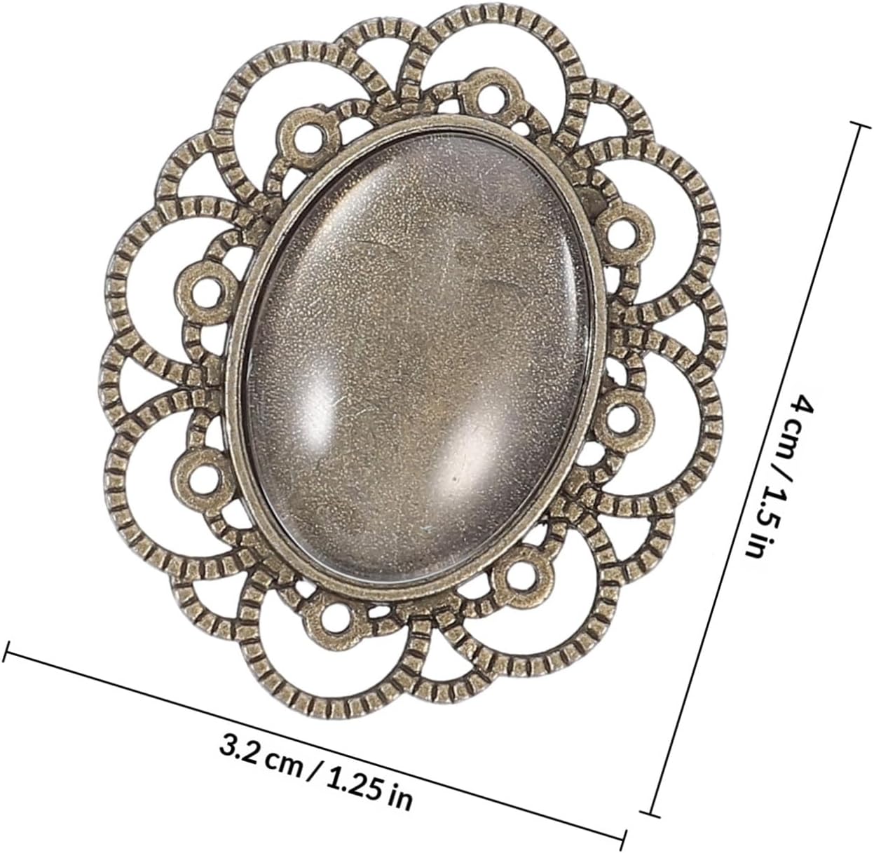 30Pcs Vintage Alloy Brooch Blanks with Glass Dome Cabochons DIY Jewelry Making Kit for Crafting Gifts and Photo Inlay