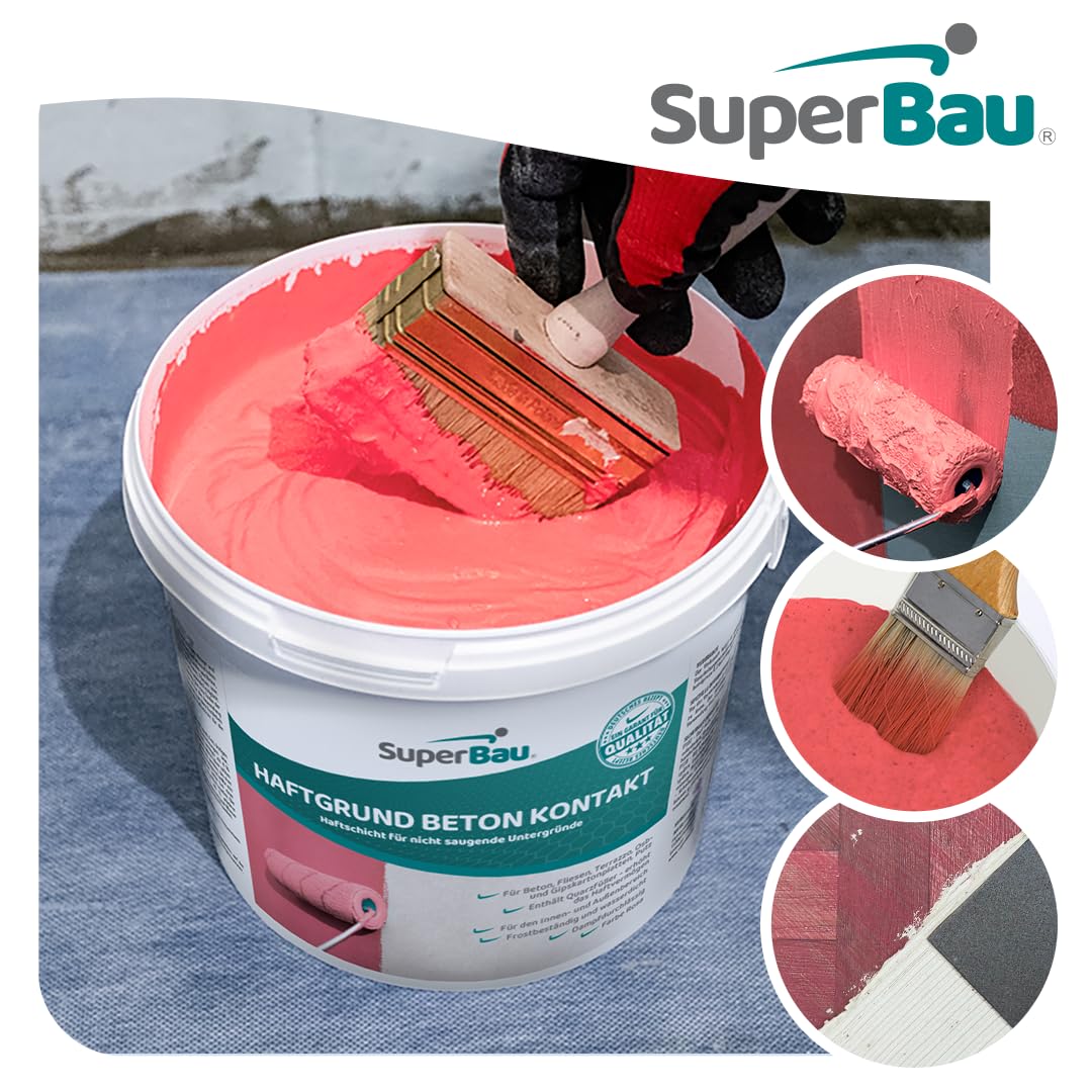 BETON KONTAKT 25kg (≈85m²) Haftgrundierung mit Quarzsand – Haftgrund für Beton, Putz & Fliesen, rosa Haftbrücke für glatte, nicht saugende Untergründe, innen & außen