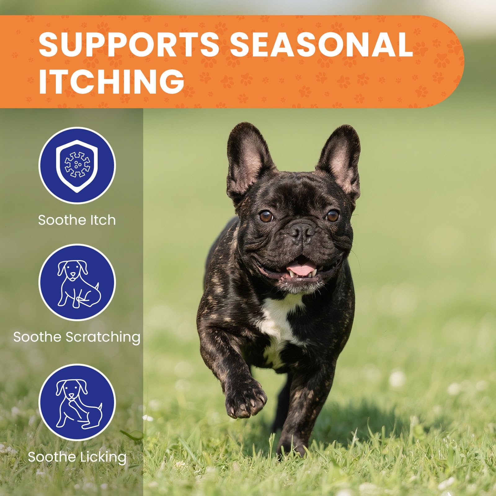 HOOLOO Calming Dog Treats with Itch Immunity for Dogs Soothe Itchy Paws, Eyes, Ears, Skin, brown, 1 count (Pack of 150) - Image 3