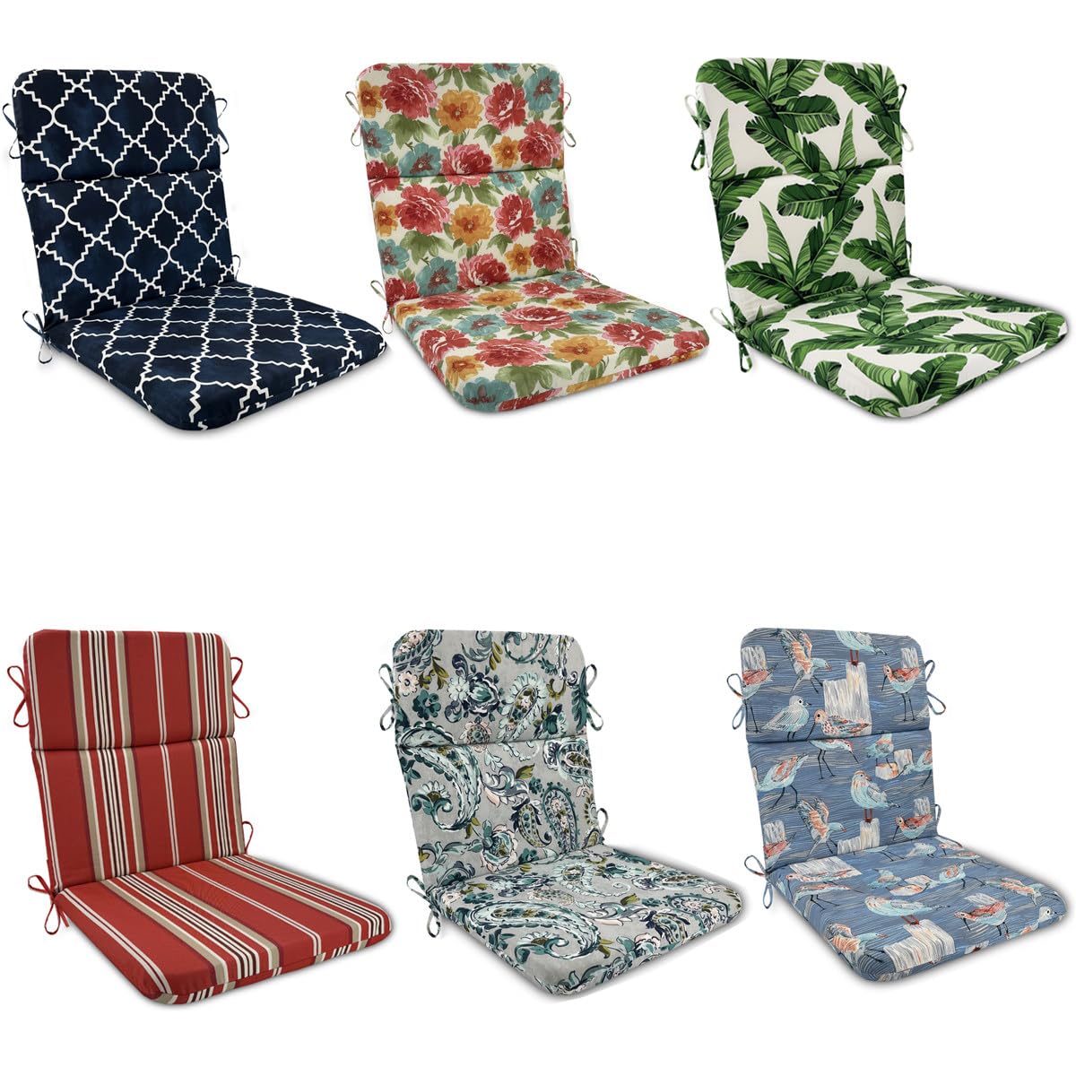 EBETA Cojín de Tumbona para jardín, Cojines de jardín al Aire Libre, Impermeable Cojín de Tumbona, Asientos almohadillados 53x112x5 cm (Delfín)