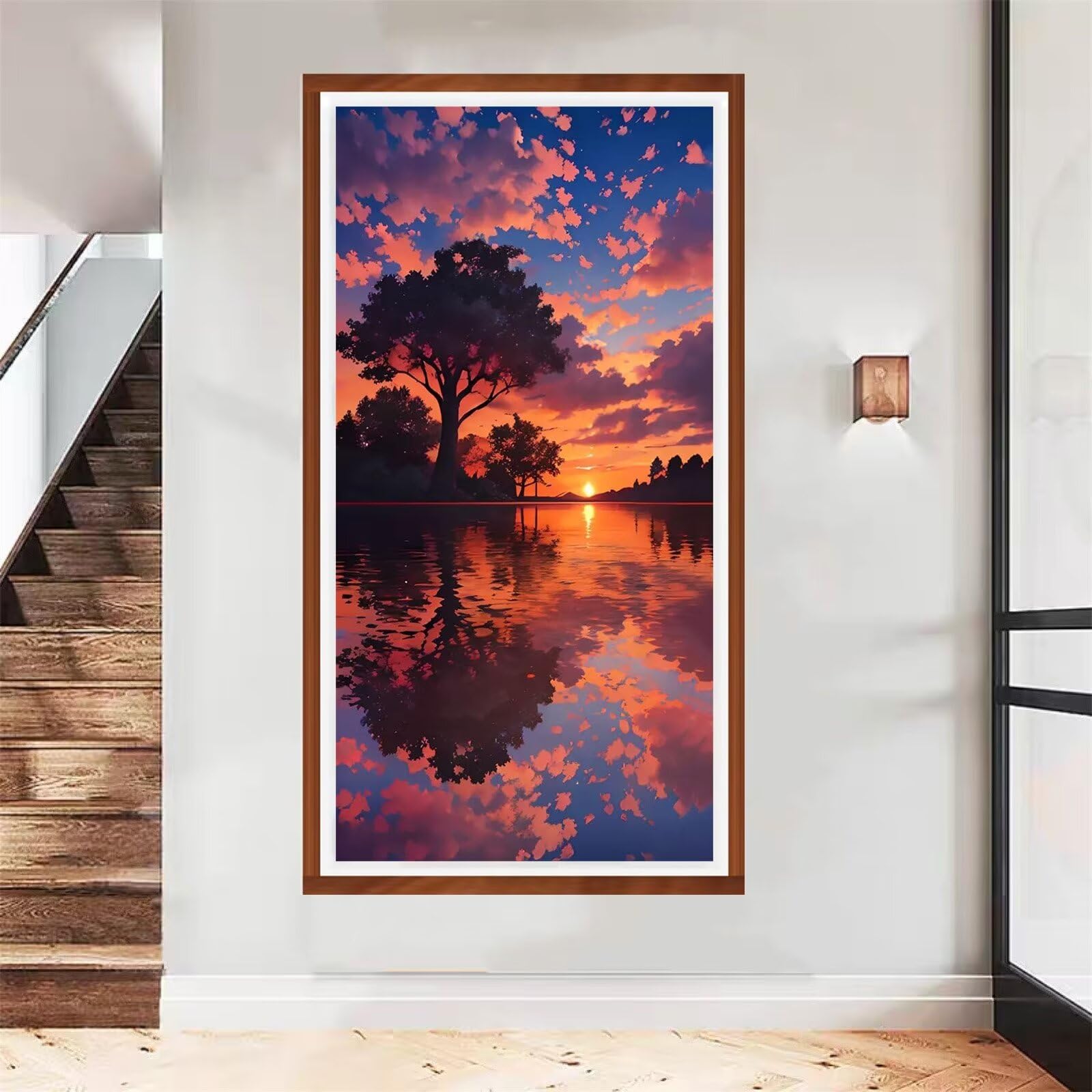 Broderie diamant kit complet coucher de soleil grand format 50x100