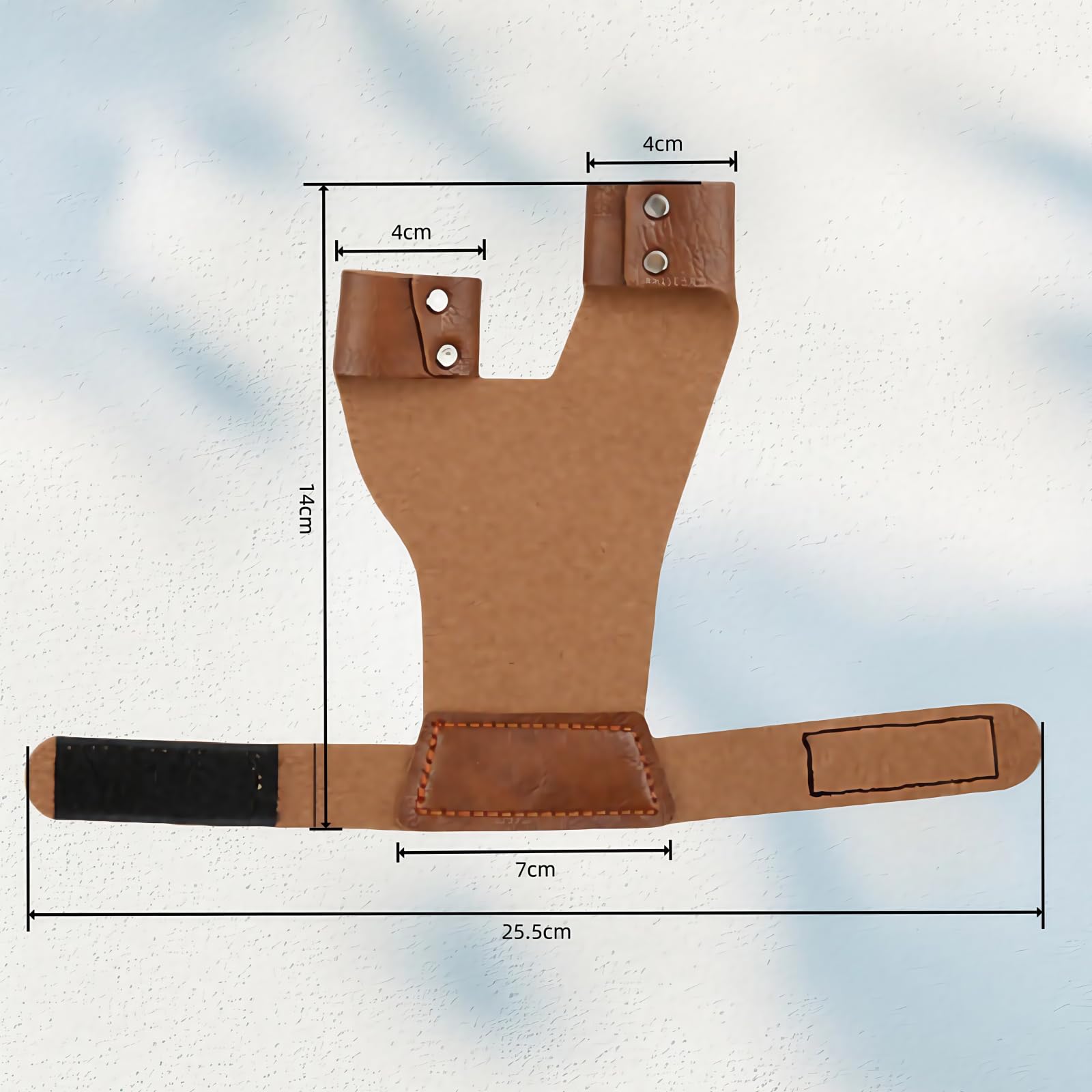 Guanti 2 Finger Guard Faux Leather, Glove 2 Finger Guard Faux Leather Equipaggiamento Protettivo, Pelle PU per Tiro con L'Arco Tradizionale Equipaggiamento Protettivo per Arcieri Sinistro Arcieri