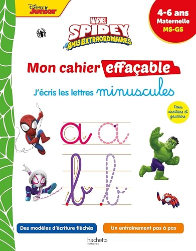 Disney - Spidey et ses amis extraordinaires - Mon cahier effaçable - J'écris les minuscules