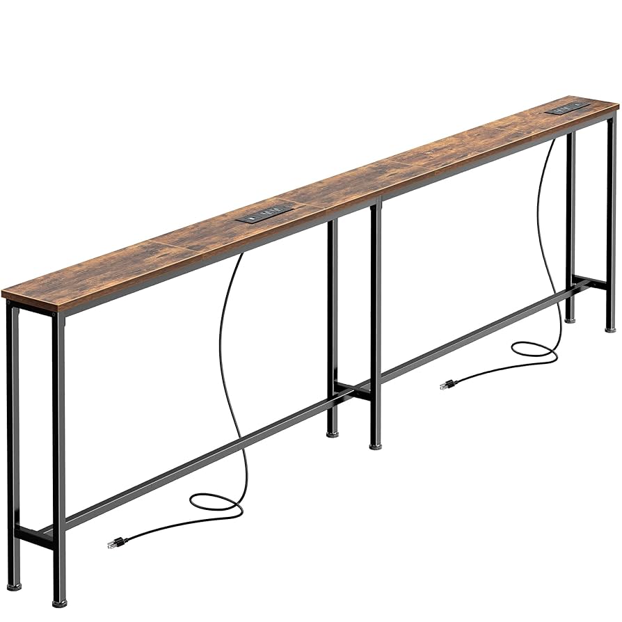 Amazon.com: SUPERJARE 79 Inch Sofa Table with 2 Power