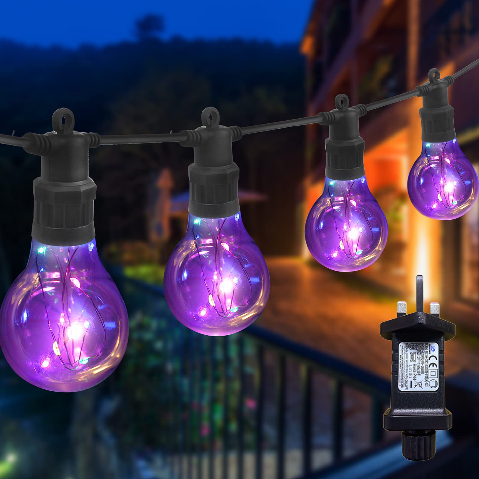 Gresonic LED 10 Spiral Filament Bulbs for Indoor and Outdoor Decoration Spiral Filament (10 LED Spiral Copper Bulb, Colorful)