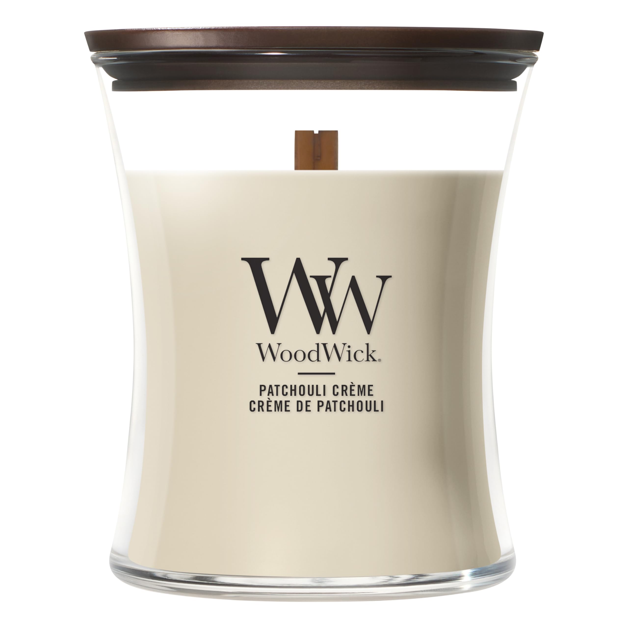 Woodwick Women's Patchouli Creme | Medium Candle | Patchouli Crème | Great Gift For