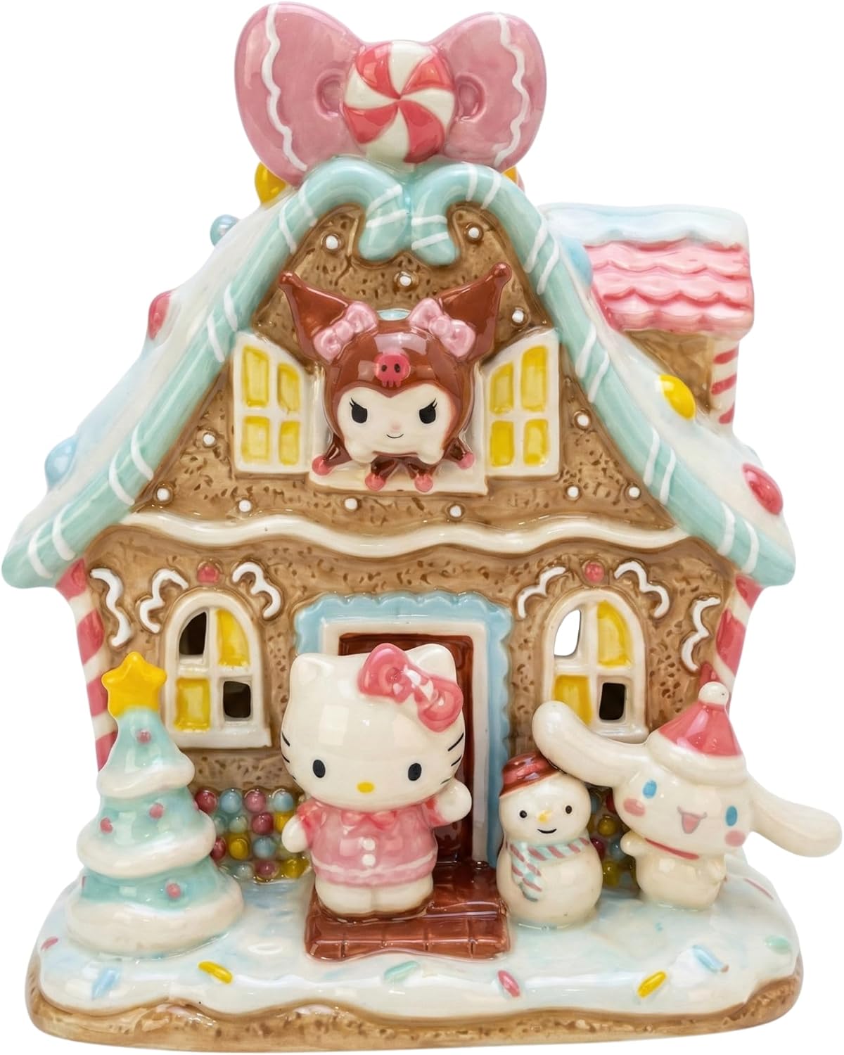 Hello Kitty & Friends Christmas Candle House, 5.5" L x 4.75" W x 6" H Created by Blue Sky Clayworks