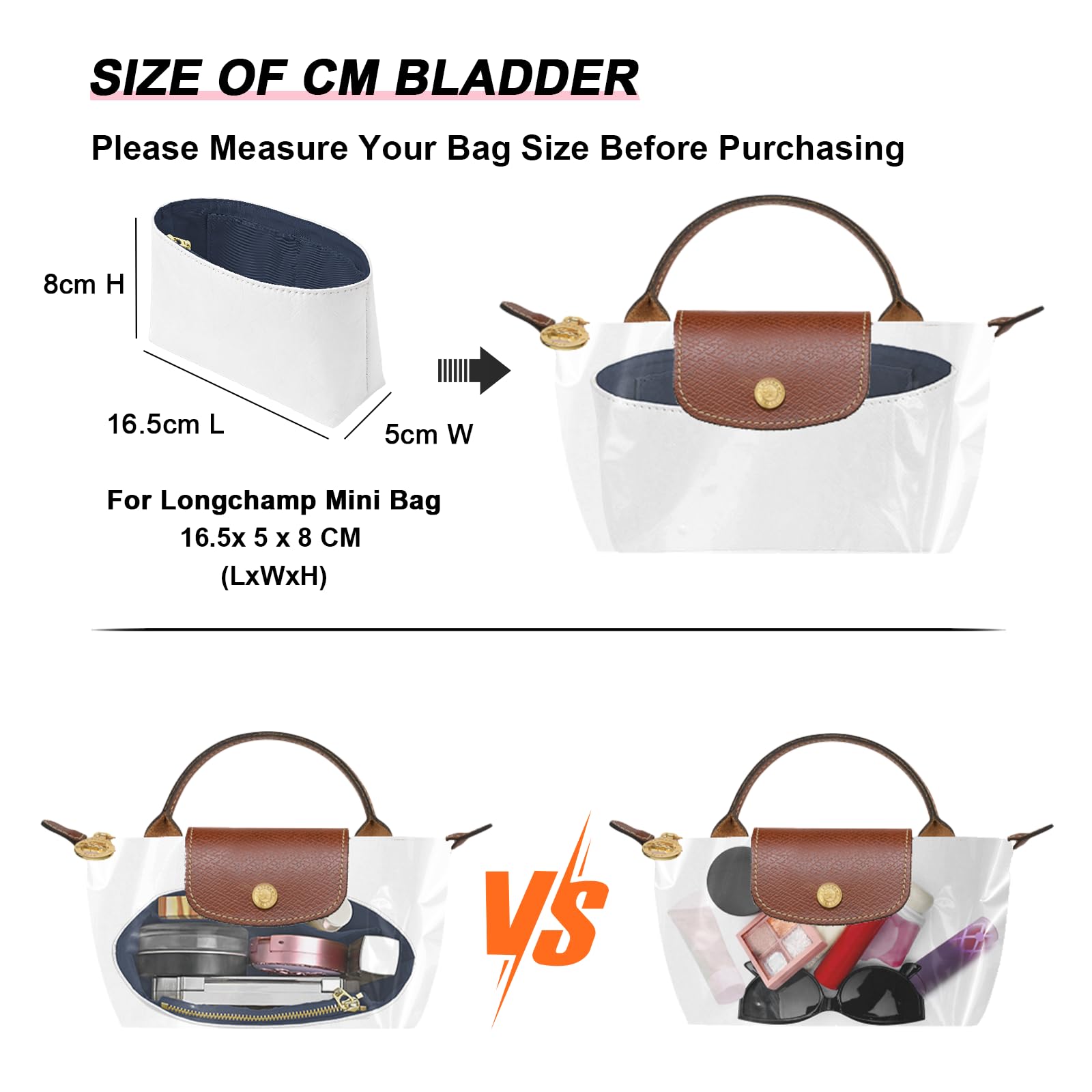 Mini Tote Insert Snapklik.com : LOUKAYCCI Upgraded Dupont Paper Mini Organizer Insert ...