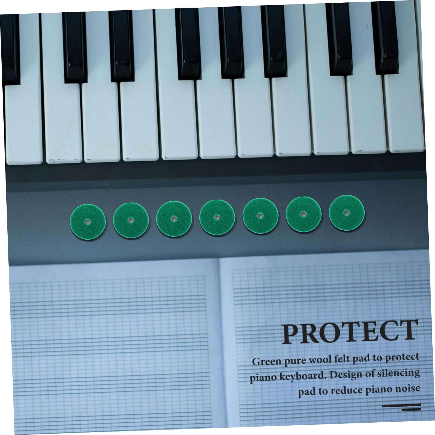 ibasenice Piano Keyboard Felt Washers 90 Pieces Easy to Use Ideal for Piano Maintenance Repair