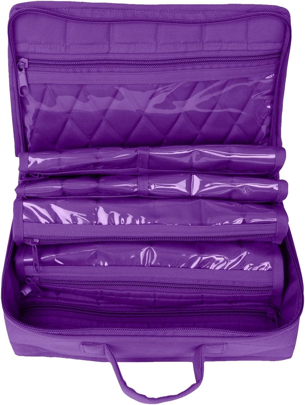 Yazzii Original Craft Organizer Tote Bag - Portable Storage Bag Organizer - Multipurpose Storage Organizer for Crafts, Cosmetics & Jewelry. Purple
