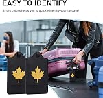 4 Étiquette à bagages, Anyos PU Etiquettes de sac de voyage en cuir Valises Bagages Étiquettes avec nom ID Protection de la vie privée des cartes