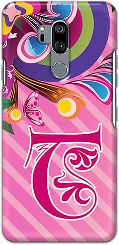 Alphabet T Floral Pattern Watermelon Designer Case for LG G7 ThinQ, G710EM, G710PM, G710VMP, G710ULM Back Cover