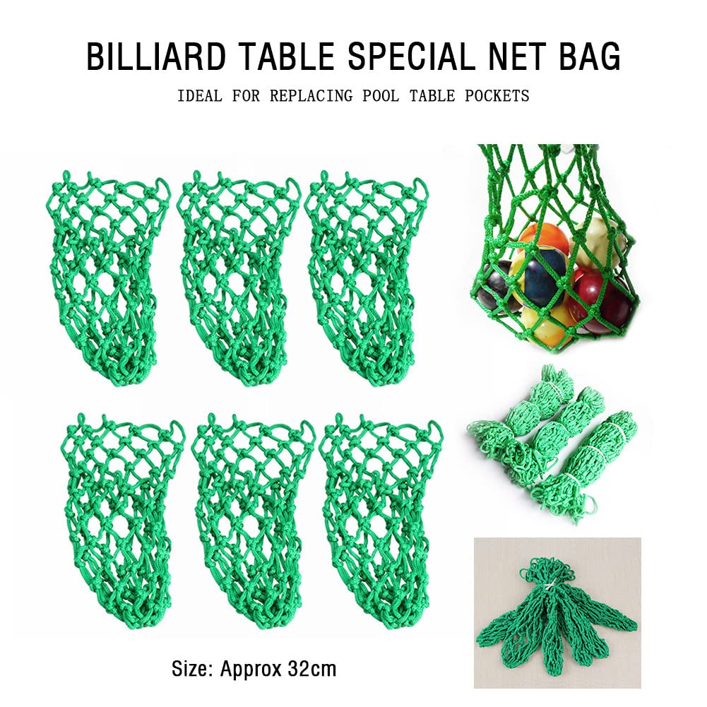 Tasche per Tavolo da Biliardo,Rete da Biliardo da 6 Pezzi scavata - Tasca per Tavolo da Biliardo a Lunga Durata per di Ricambio per Biliardo