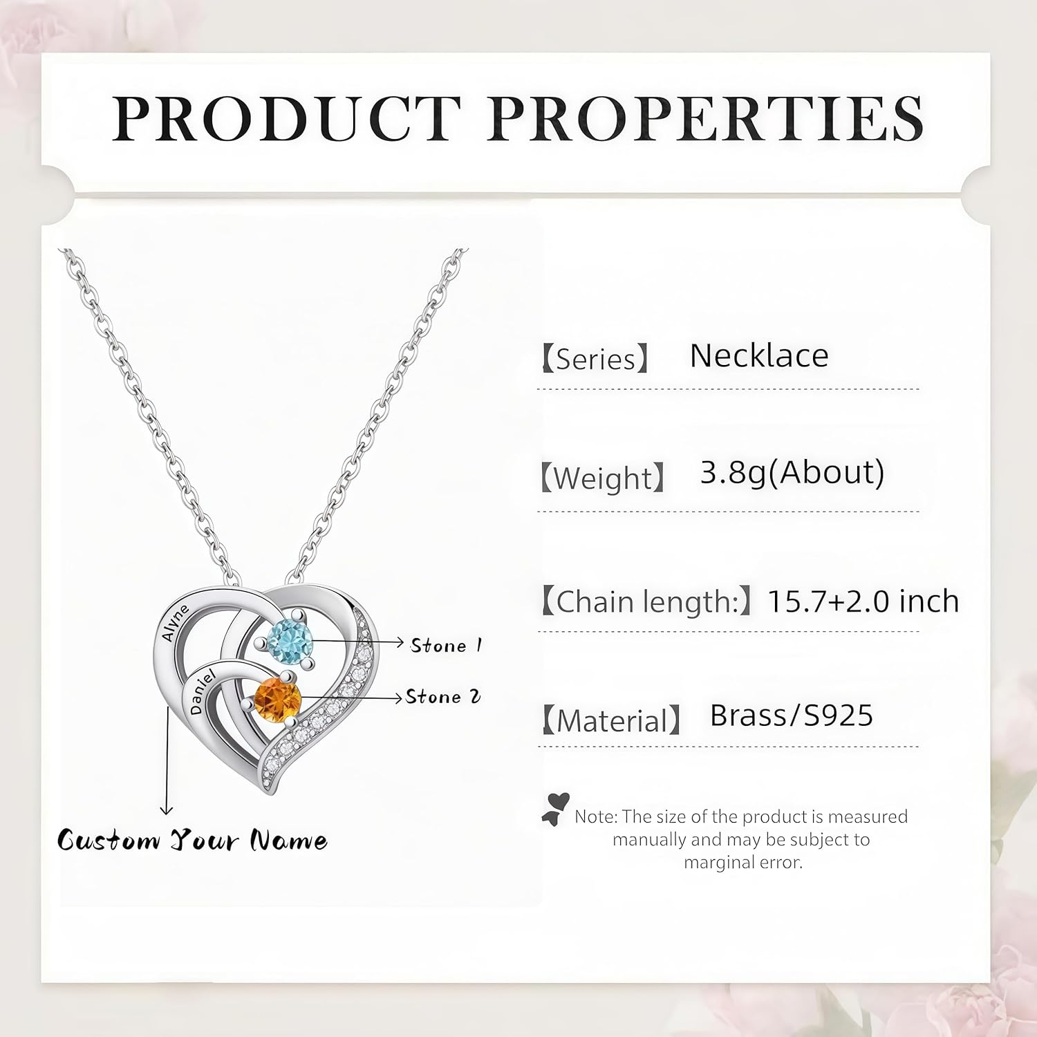 personalized necklace for mom shown as a Christmas gift idea